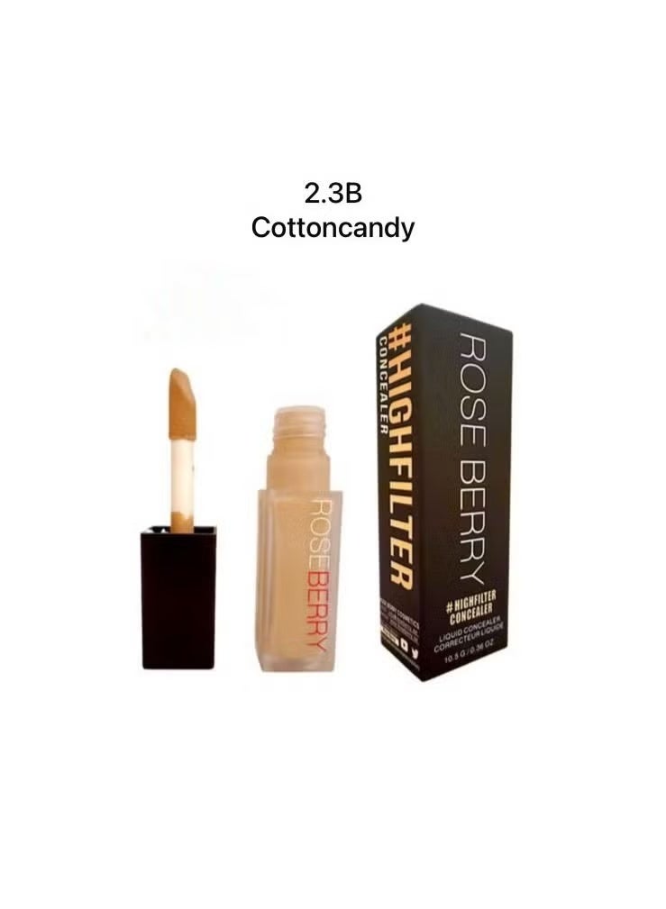 ROSE BERRY High Filter Liquid Concealer, Roseberry B 2.3 Cotton Candy, gives skin a radiant glow. - Image 2
